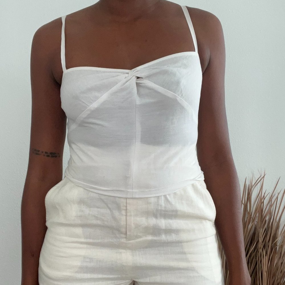 Vince cotton linen cami